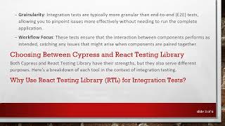 Choosing the Right Tool for Integration Testing: Cypress or React Testing Library?