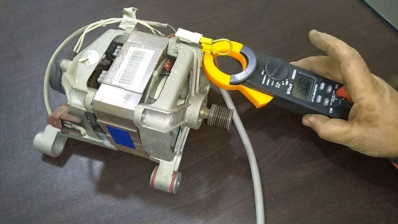 تجربه الموتور الشربون خارج الغساله الاتوماتيك