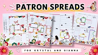 PLAN WITH ME | PATRON SPREADS FOR KRYSTAL & GIANNA | THE HAPPY PLANNER