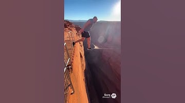 🪂“Cliff Trampoline” Nightmare! Woman Launched into Sky—Pure Adrenaline 💥 #ExtremeChallenge