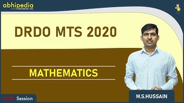 DRDO MTS 2020 I Quantitative Aptitude I Most Important Questions  I By M.S.Hussain sir