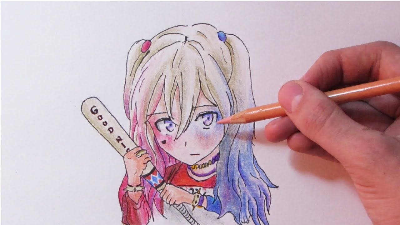 Cómo Dibujar a Harley Quinn versión anime - thptnganamst.edu.vn