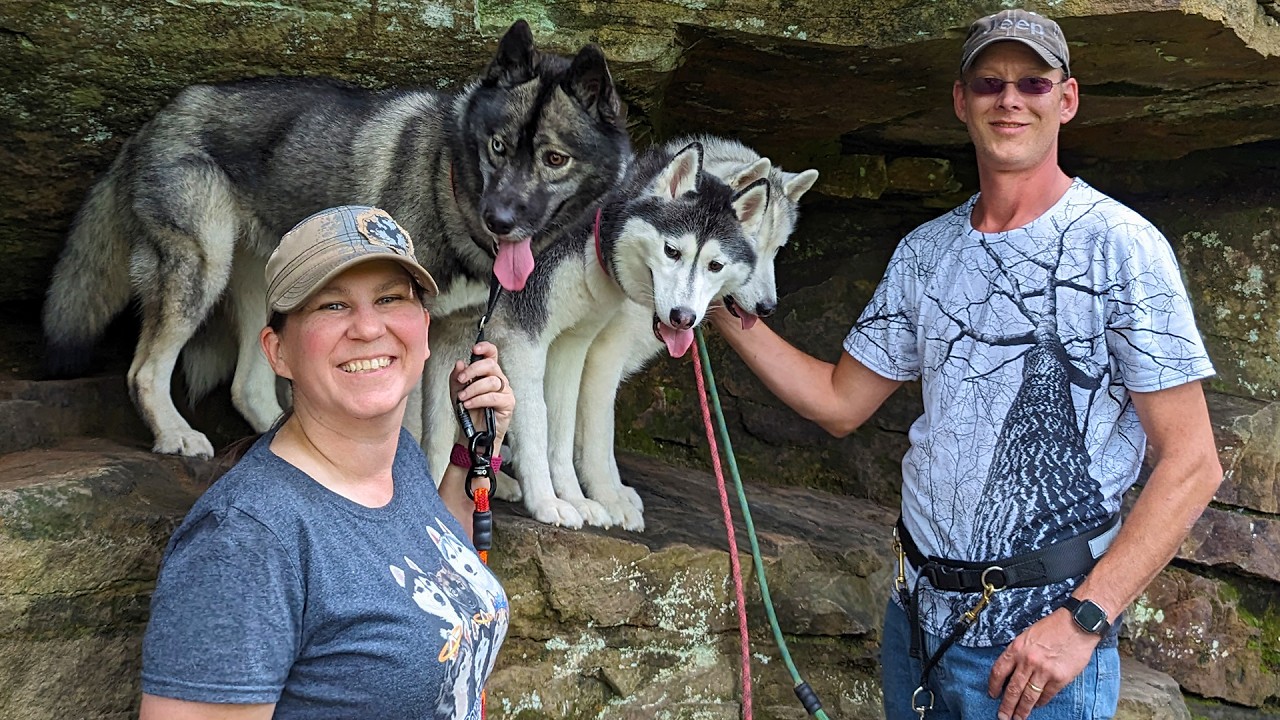 Cave Exploring with My Dogs! Can She Make it Back Up the Steps?