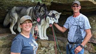 Cave Exploring with My Dogs! Can She Make it Back Up the Steps?