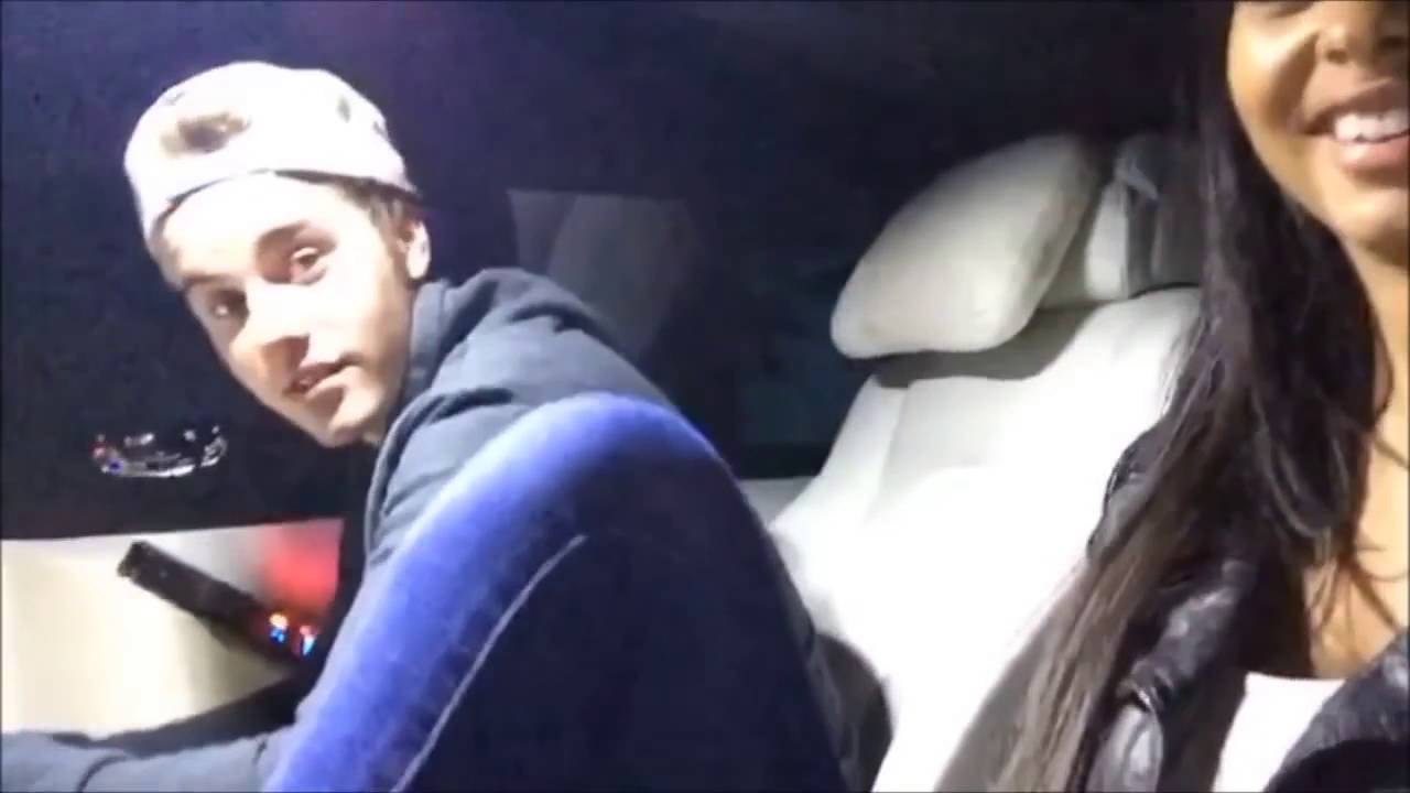 Justin Bieber & Jayde Pierce in the car in Los Angeles, California   May 18, 2015