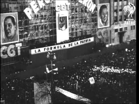 Peron Rally Peron Supporters Rally To Ask Peron To Stand Again For President (1951 ...