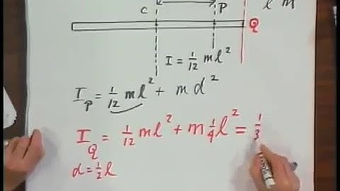 8.01x - Module 20.09 - moment of inertia of a rod length l mass m