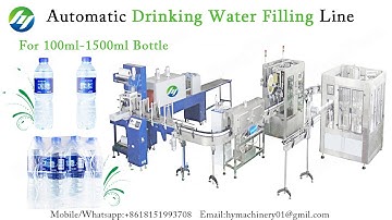 Automatic Drinking Water Filling Line for 100ml-1500ml bottle