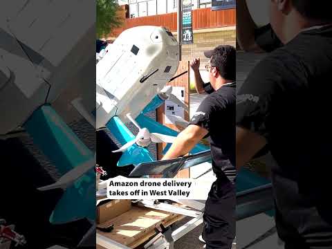 Amazon drone delivery takes off in West Valley #Shorts