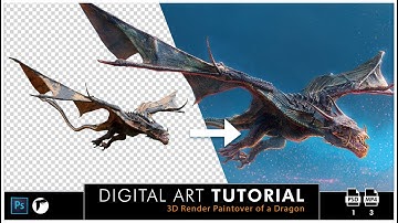 Advanced Digital Art Techniques - 3D Render Paintover of a Dragon