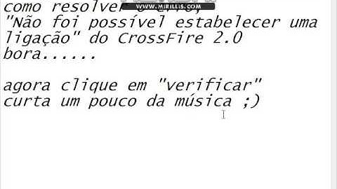 Não foi possível estabelecer uma ligação CROSSFIRE (Resolvido)