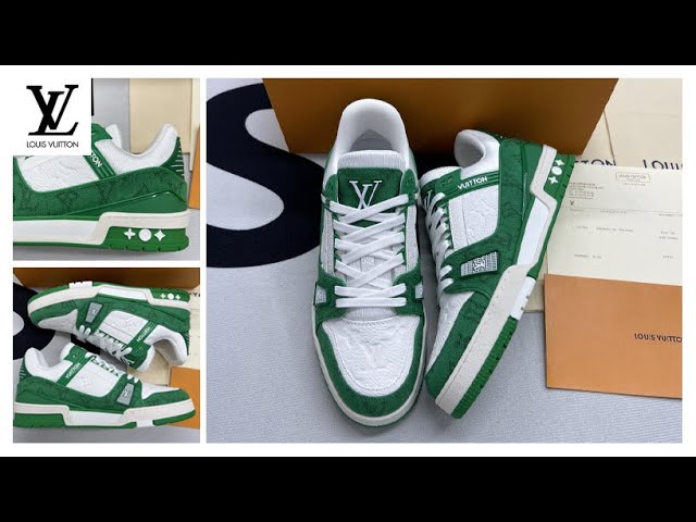 Louis Vuitton green canvas shoes full details presented UNBOXIN Watch this  before you purchase! 