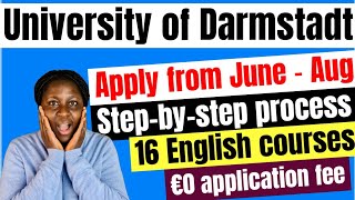 No Tuition | No application fees: How to apply to Technical University of Darmstadt for Masters screenshot 1