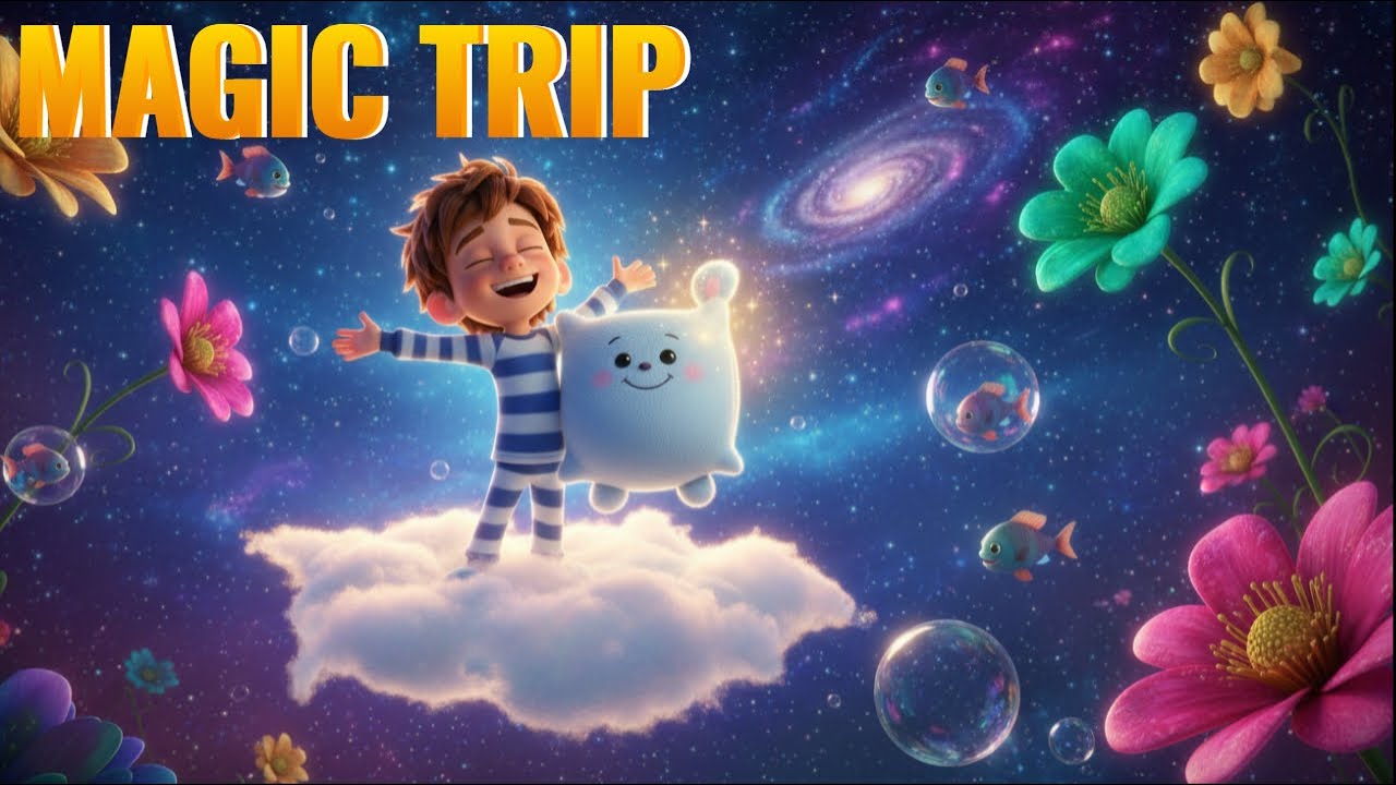 The Magic Trip: A Dreamy Bedtime Story for Kids! ☁️✨ | 3D Animation | Sunny Smiles World
