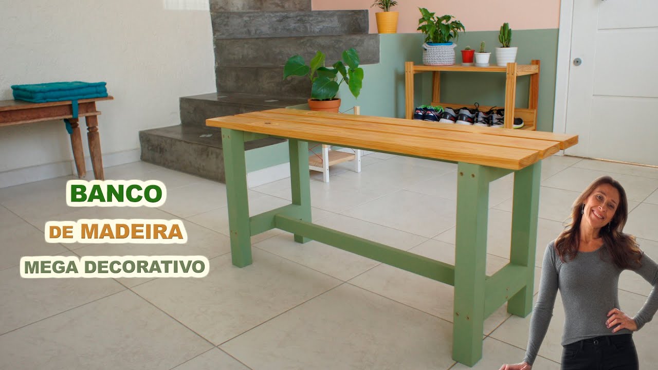 Banco de Madeira Mega Decorativo