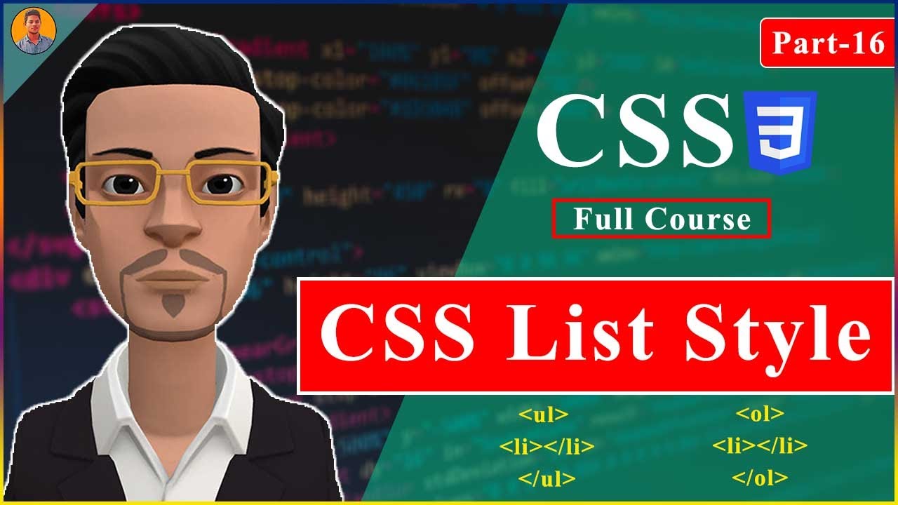 Lecture-16 CSS3 || CSS List Style || CSS Bangla Tutorial - YouTube