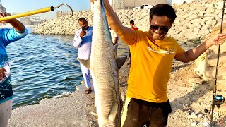Giant Kingfish from the Shore - Fishing UAE
