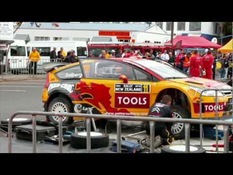WRC Rally NZ - Petter Solberg Enters Service, Whan...
