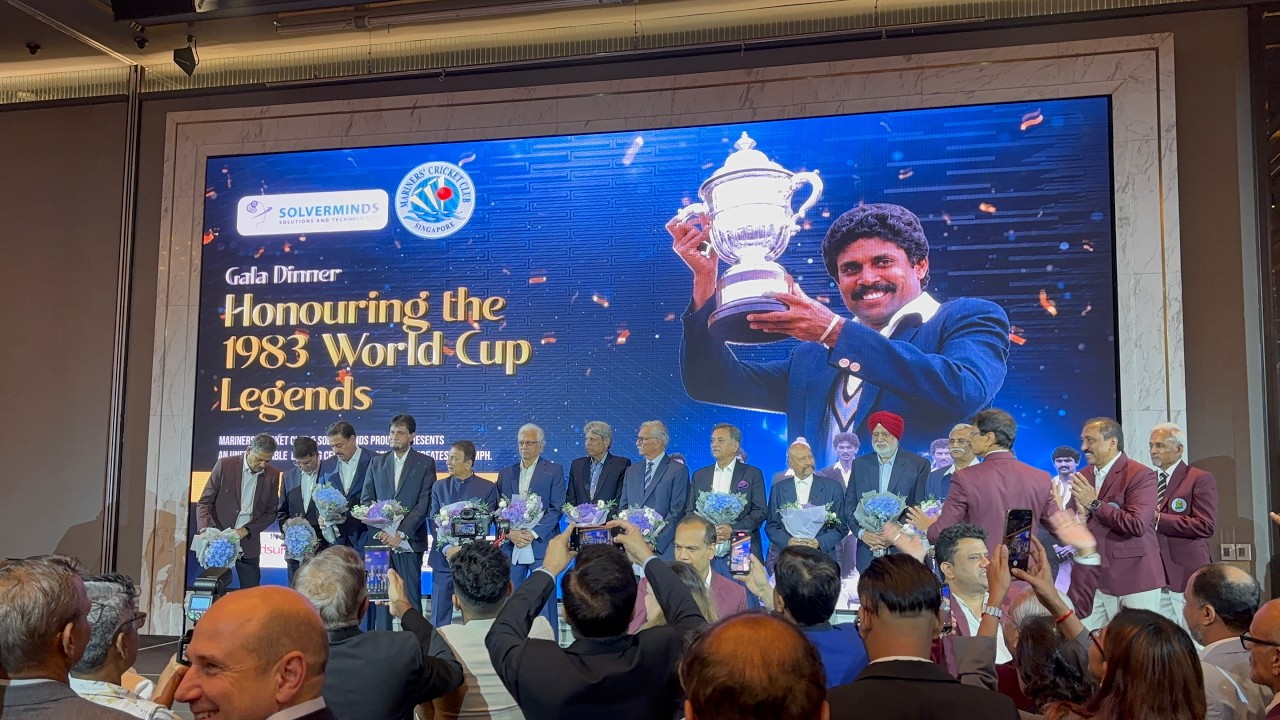 India’s 1983 World Cup-winning cricket legends at the MCC Singapore celebration supported by Solverminds