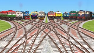 More Trains Run From Bumpy Realistic Railroad⚠️ Crossings Track// train track videos