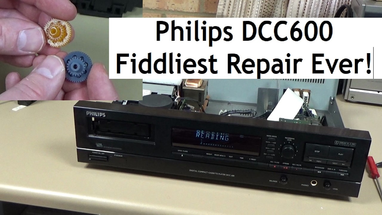 PHILIPS　DCC600　DCC　デジタルコンパクトカセットデッキ　ジャンク Repairing my Philips DCC600 - What a fiddly job! - YouTube