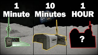 Building an OUTPOST in 1 Minute, 10 Minutes, and 1 Hour!  Space Engineers Challenge