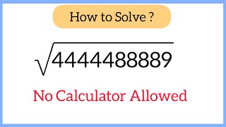 Tricky Square Root Question | Maths Olympiad | No Calculator Allowed 🛑