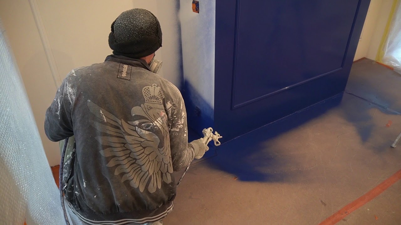 Отделка квартир СПб. Механизированная покраска. - YouTube