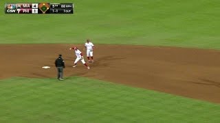 MIA@PHI: De Fratus gets out of jam with double play