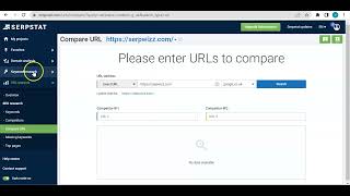 URL Analysis: Compare URL |  Serpstat Tutorial