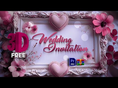 3D Wedding Invitation Template 3D Floral Invitation Template Free Premier Pro Project 