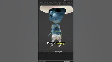 Smurf cat with broken arms skin for meme - low poly 3d model game character in Blender