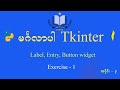 #3 Practical work GUI program with Label, Entry and Button Widget