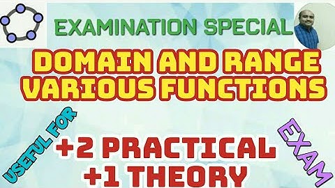 +1/+2 EXAMINATION SPECIAL//DOMAIN AND RANGE OF VARIOUS FUNCTIONS