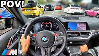 You Drive A Straight Piped BMW M4 G82 To BMW M ONLY CAR MEET! [LOUD EXHAUST POV]