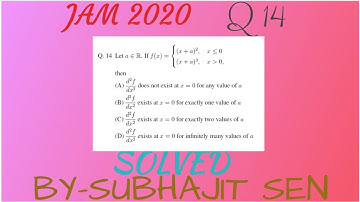 #DIFFERENTIAL CALCULUS# JAM 2020 Q14 DETAILS SOLUTION WITH FULL CONCEPT