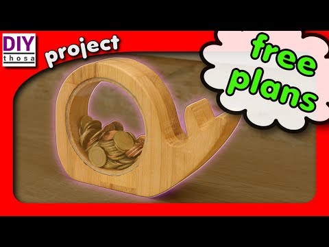 Piggy Bank - Snail - FREE PDF PLAN DOWNLOAD - Spar Schwein - Schnecke