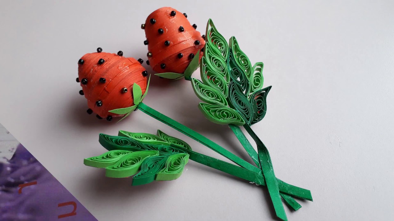 Tutorial, capsuni quilling Tutorial, quilling strawberries YouTube