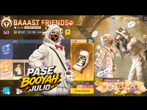 🔥 PASE BOOYAH DE JULIO 2026 DE FREE FIRE NUEVO PASE ELITE FF LATAM COMPLETO