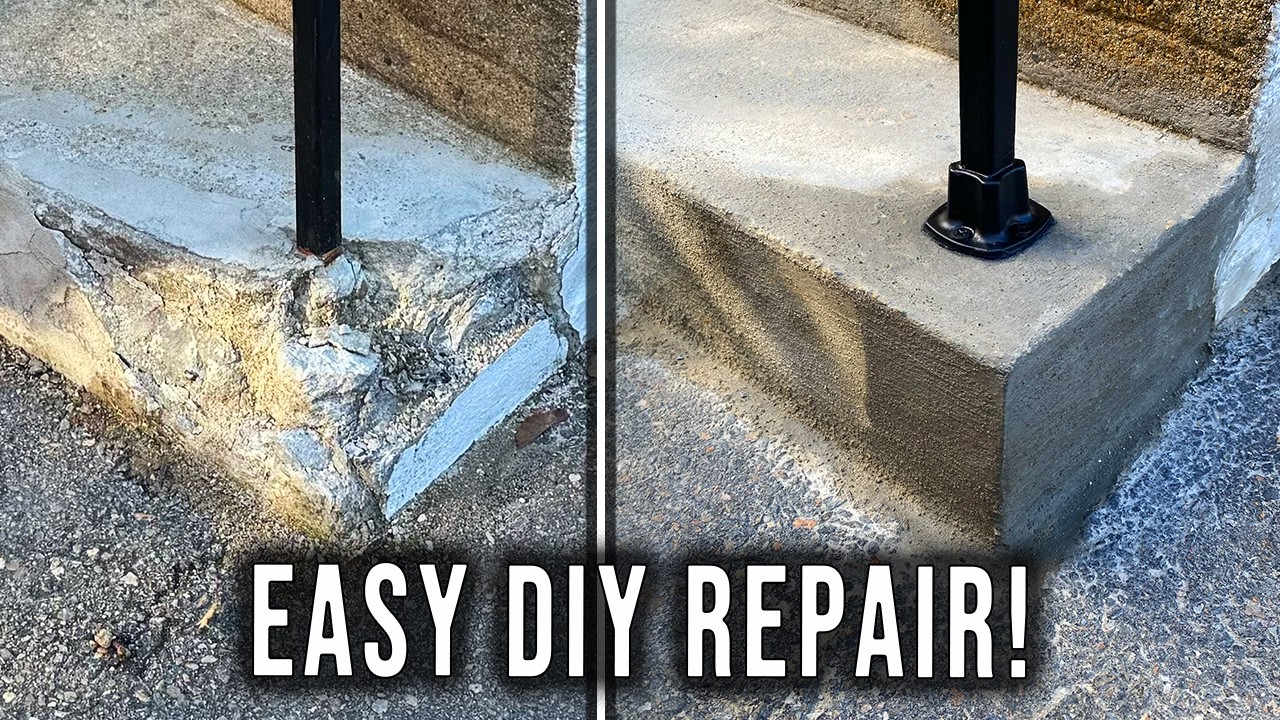 Как отремонтировать сломанную бетонную лестницу... Снова.