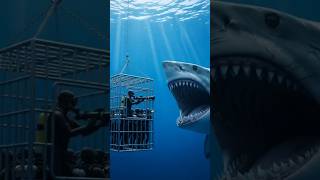 Fierce Shark Attack! Diver Blasts Bazooka in Santa Monica USA Shark Cage Part20