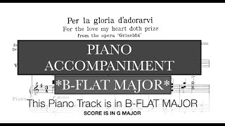 Per la gloria d'adorarvi (G. Bononcini) - Bb/B-Flat Major Piano Accompaniment *Viewer Request*