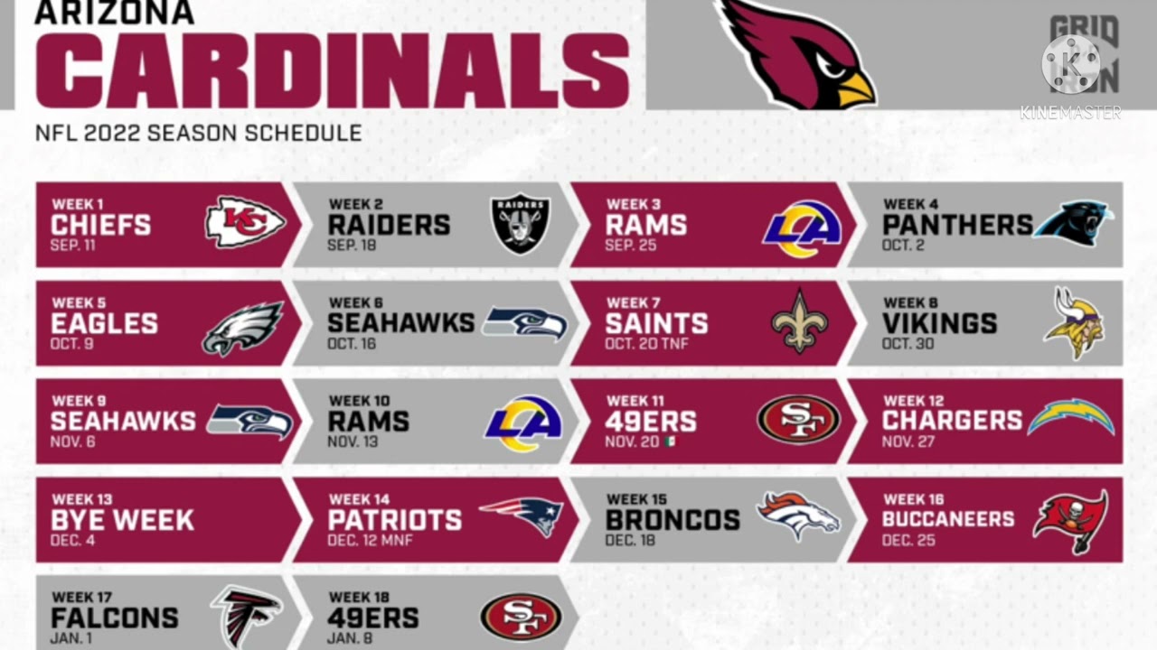 arizona cardinals football schedule