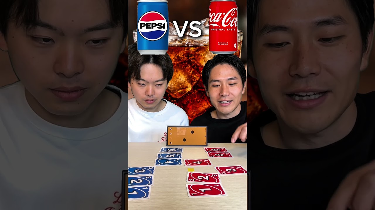 Coca-Cola vs. Pepsi: The Ultimate UNO Card Slide Duel! #challenge #colawars #funny