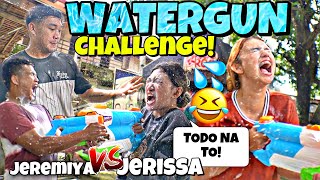 WATERGUN CHALLENGE!!!! JEREMIYA VS JERISSA