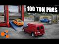 100 TON PRES !!! ARABALARI PRES MAKİNASINDA EZDİM // BeamNG.drive . Best Hydraulic Press Moments