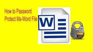 How to Password Protect Ms  Word File in Hindi?
