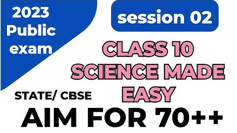 CLASS 10 SCIENCE - BOARD EXAM PREPARATION🔥SESSION 02