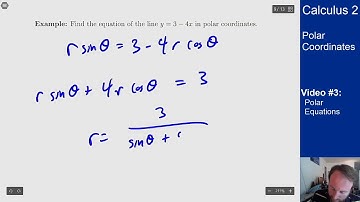 Polar Coordinates - Video 3 - Polar Equations