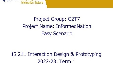 SMU IS211: 2022-2023 Term 1, G2T7, Scenario Walkthrough (Easy)